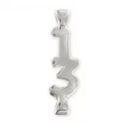 Separatore cifra 24x7 mm Placcatura argento antico x1