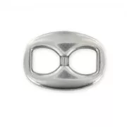 Separatore cravatta a farfalla mm. 13x18 Placcatura argento antico x1