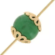 Coppette filigranate 7 mm - Dorato oro fino x20