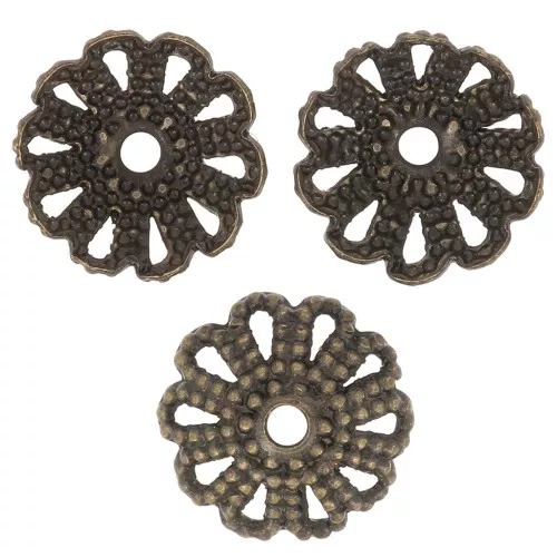 Coppette filigranate 7 mm - Bronzo x20