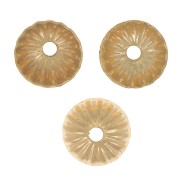 Coppette striate 5 mm - Dorato oro fino x20