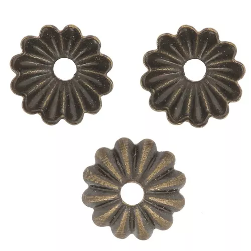 Coppette striate 6 mm Bronzo x20