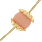 Coppette striate 6.5 mm - Dorato oro fino x20