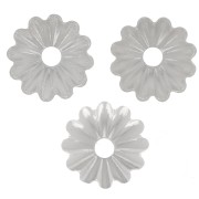 Coppette striate 6.5 mm - Placcatura argento fino x20|raw }}