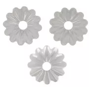 Coppette striate 6.5 mm - Placcatura argento fino x20