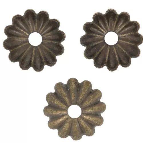 Coppette striate 6.5 mm - Bronzo x20