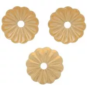 Coppette striate 8 mm - Dorato oro fino x20