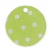 Zecchino stampato mm. 20 Pois Verde x1