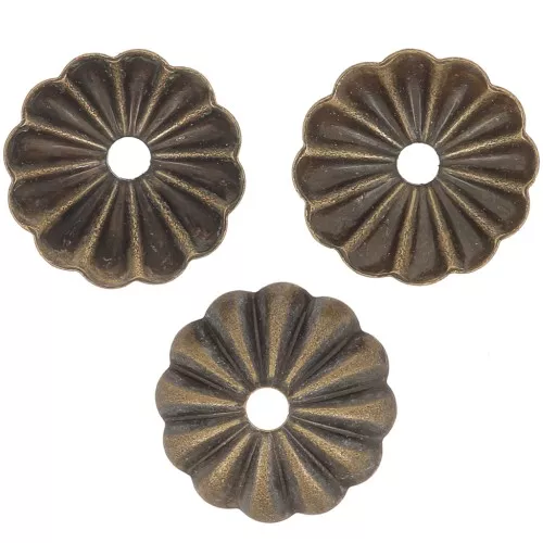 Coppette striate 8 mm - Bronzo x20