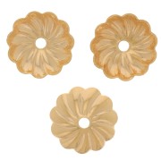 Coppette striate 7 mm - Dorato oro fino x20|raw }}