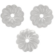 Coppette striate 7 mm - Placcatura argento fino x20|raw }}