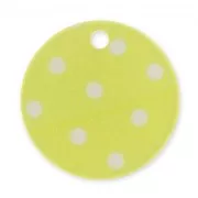 Zecchino stampato mm. 20 Pois Giallo x1