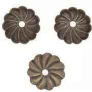 Coppette striate 7 mm - Bronzo x20