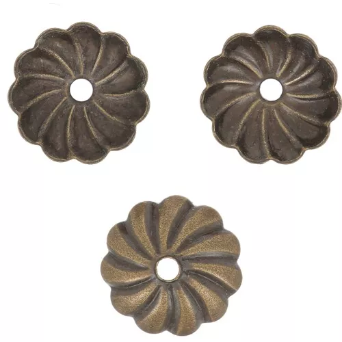 Coppette striate 7 mm - Bronzo x20