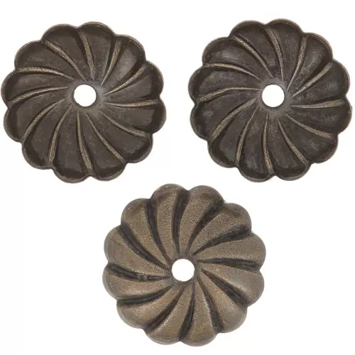 Coppette striate 9 mm - Bronzo x20