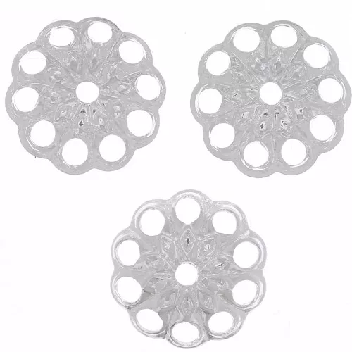 Coppette filigranate lavorate 8 mm - Placcatura argento fino x20