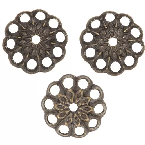 Coppette filigranate lavorate 8 mm - Bronzo x20