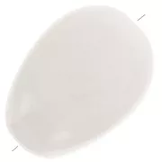 Perline piatte irregolari 18x13 mm in acrilico - Crema marmorizzata x10