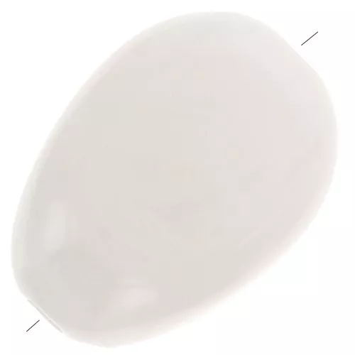 Perline piatte irregolari 18x13 mm in acrilico - Crema marmorizzata x10