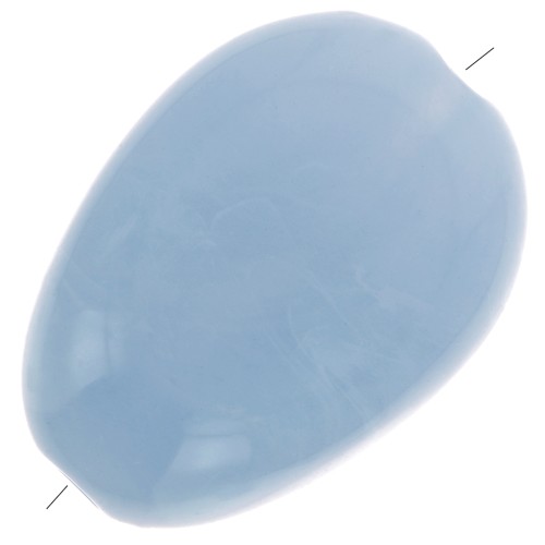 Perline piatte irregolari acriliche 18x13mm blu grigio marmorizzato x10