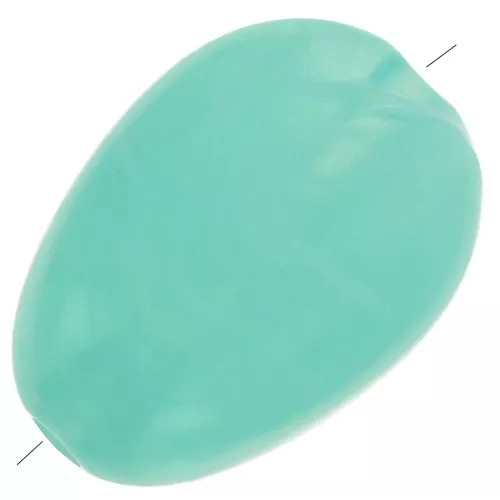 Perline piatte irregolari 18x13 mm - Turchese Verde Marmorizzato x10