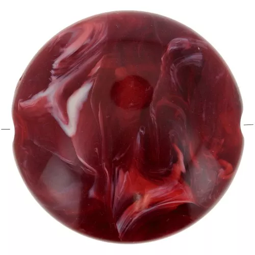 Perline acriliche piatte rotonde 22 mm Bordeaux marmorizzatox6
