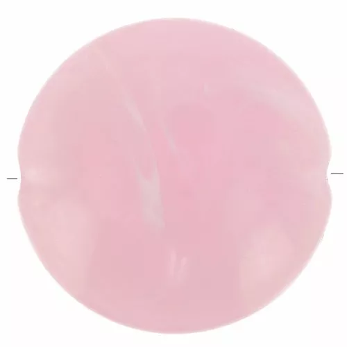 Perline acriliche piatte rotonde 22 mm Rosa chiaro marmorizzato x6