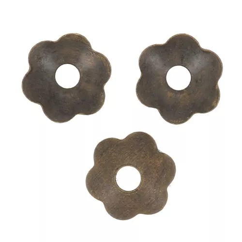 Coppette fiori 4 mm - Bronzo x20