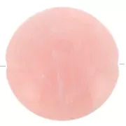 Perles plates rondes acrylique 22 mm Rose Peach Marbré x6