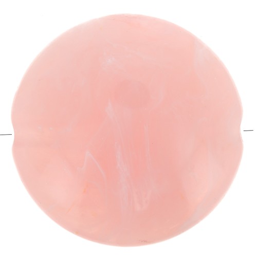 Perline acriliche piatte rotonde 22 mm Pink Peach Marbled x6
