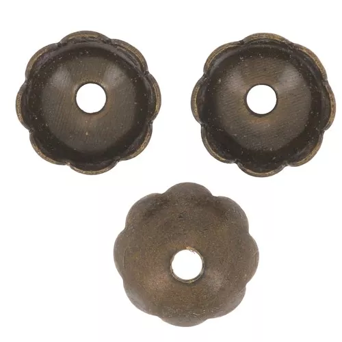 Coppette fiori 8 petali 6 mm - Bronzo x20
