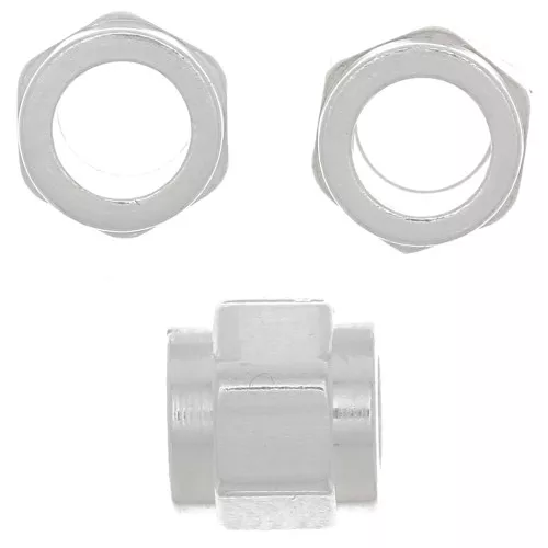 Perlina effetto dado 5x6 mm con foro grande - Argento 925 x1