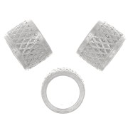 Perla tubo lavorata con foro grande 5x7 mm- Argento 925 x1|raw }}