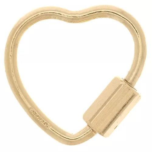 Chiusura cuore a vite 15x16 mm - Argento 925 Dorato x1