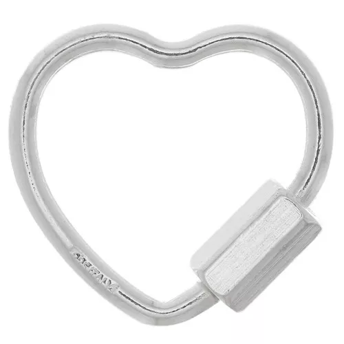 Chiusura cuore a vite 15x16 mm - Argento 925 x1