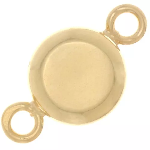 Chiusura magnetica tonda mm. 9 Argento 925 Dorato x1