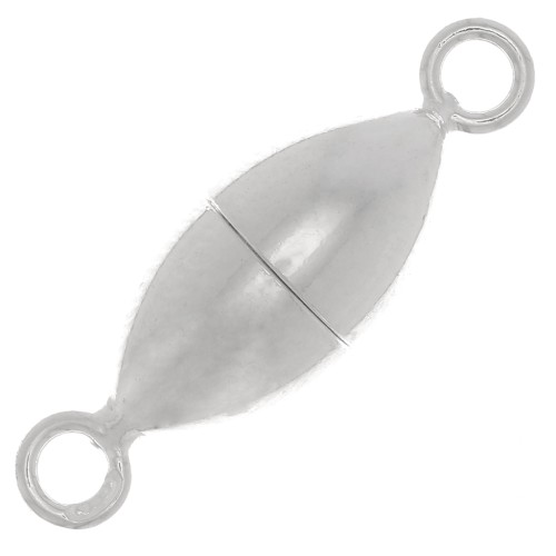 Chiusura magnetica ovale 6 mm - Argento 925 x1