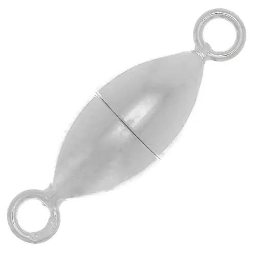 Chiusura magnetica ovale 6 mm - Argento 925 x1