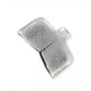 Terminale per cordoncino 10 mm argentato brunito x5