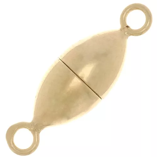 Chiusura magnetica ovale 6 mm - Argento 925 Dorato x1