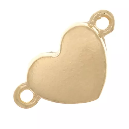 Chiusura magnetica cuore 6 mm - Argento 925 dorato x1
