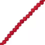 Perline rotonde appiattite sfaccettate 3x2.5 mm - Light Siam x41cm