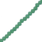 Perline rotonde appiattite sfaccettate 3x2.5 mm - Teal x43cm|raw }}