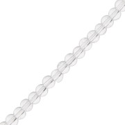 Perla di vetro rotonda da 3,5 mm - Trasparente x 30 cm
