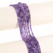 Perline tonde sfaccettate mm.3.5 - Ametista x39cm