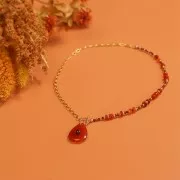 Perle tonde sfaccettate in pietra semipreziosa 3 mm - Granato x39cm