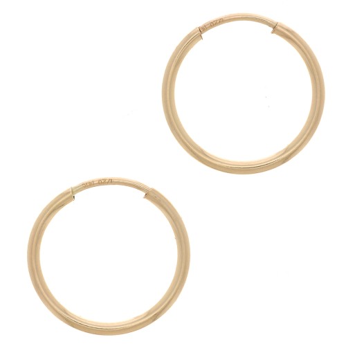 Orecchini a cerchio 14 mm - Gold filled x 2