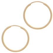 Orecchini a cerchio 17 mm -Gold filled x2