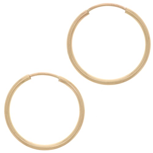 Orecchini a cerchio 17 mm -Gold filled x2