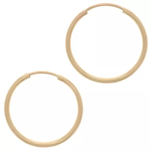 Orecchini a cerchio 17 mm -Gold filled x2